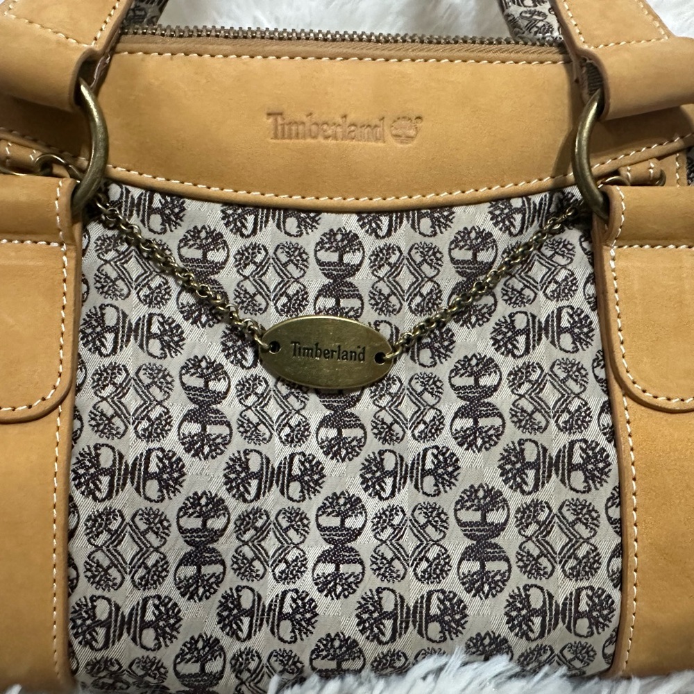 Timberland Beige and Brown Shoulder Bag